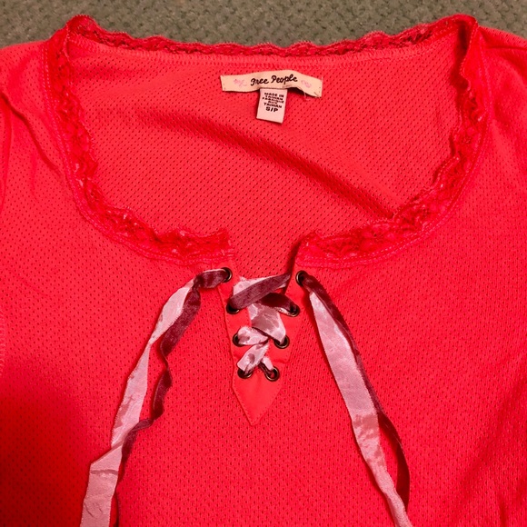 Vintage Free People 3/4 Sleeve Top - Picture 2 of 3